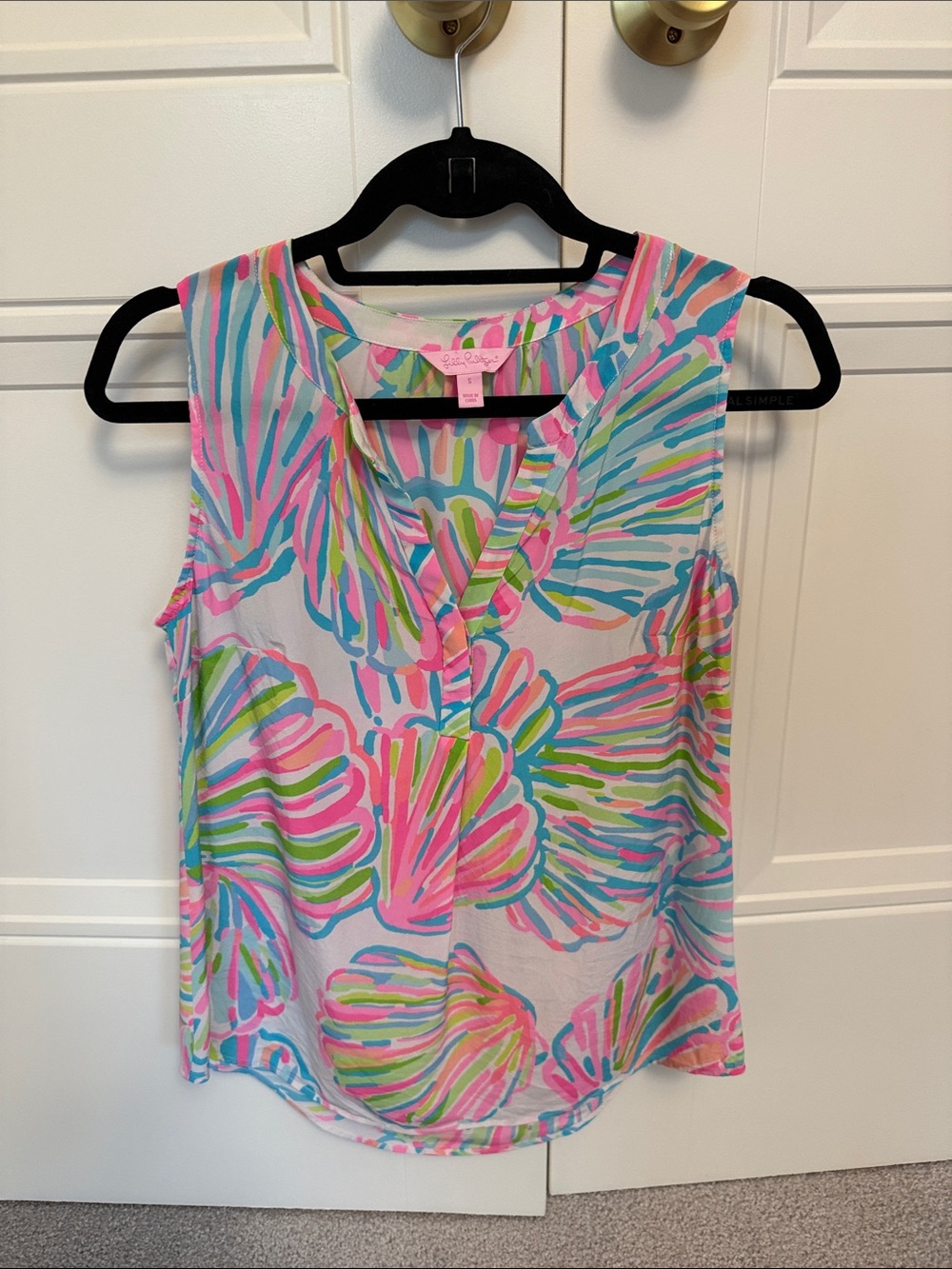 Lilly Pulitzer Multicolor Floral-Print V-Neck Sleeveless Camisole